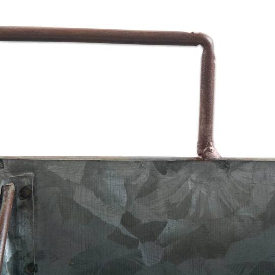 DII® 18" Galvanized Metal Farmhouse Caddy Tray